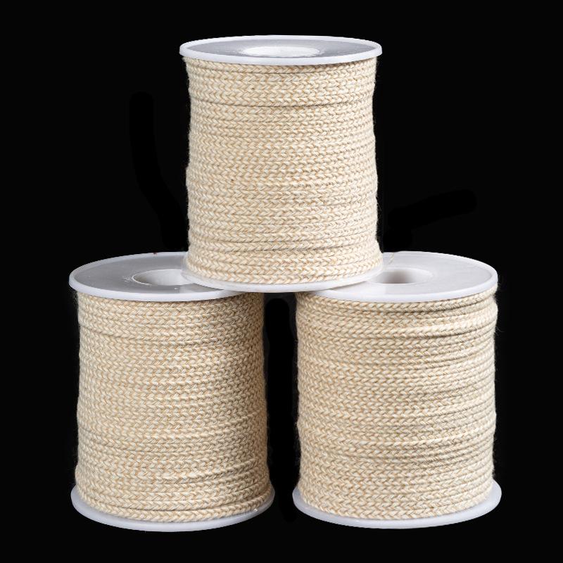 50/61 Meter Cotton Candle Wick 21-45 Thread Low Smoke ECO-friendly Wicks DIY Whole Roll Roller Degreased Cotton Candle Wick