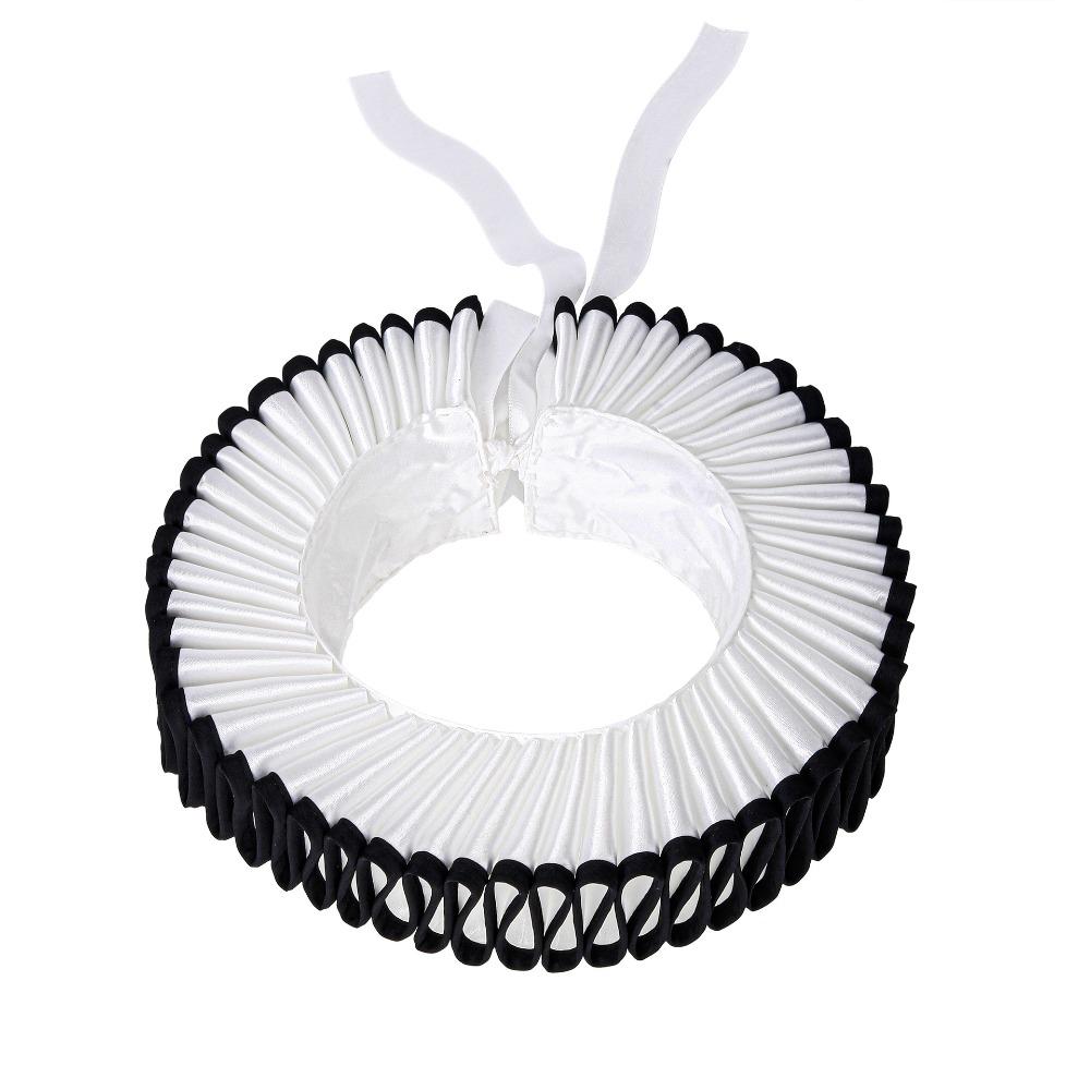 Opera Renaissance False Collar Detachable Circus Clowns Ruff Collar Neck Ruffled Collar  Cosplay