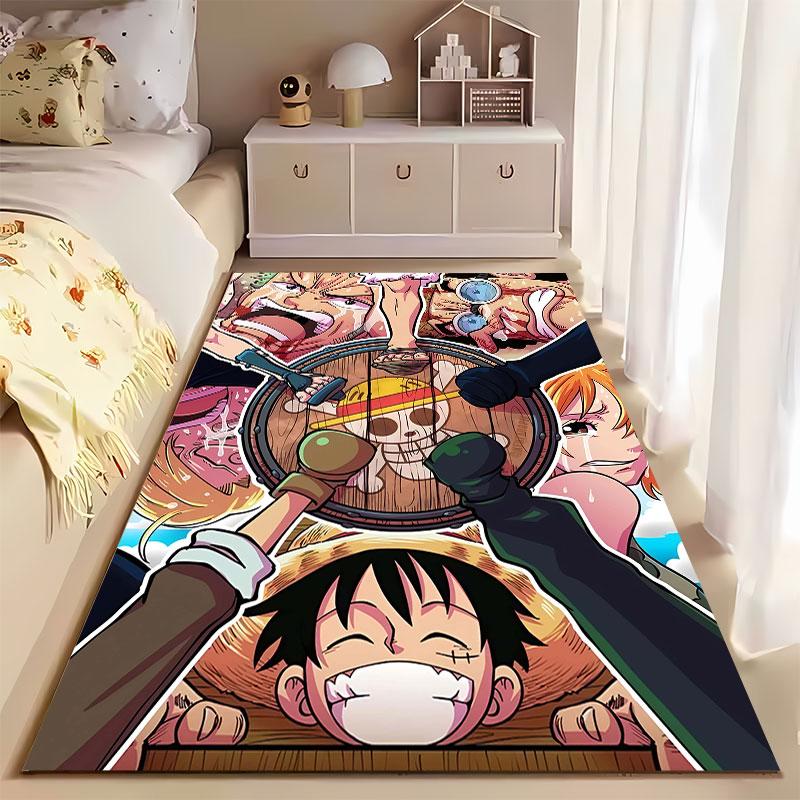 Pirate Crew Anime Style Carpet suitable as a non-slip mat for the living room or bedroom sofa