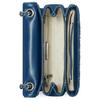 Tory Burch Fleming Diamond Pleated Embossed Double T Logo Fabric Crossbody Shoulder Bag Small Women Bags Denim-Blue 154739-426
