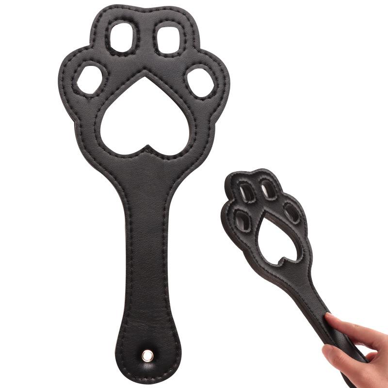 Bdsm Sex Game Cat Claw Shape Hollow Leather Whip Erotic Sexy Clap Spanking Paddle Adult Flirt Sex Toys For Women Fetish