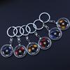 Metal Brake Wheel Hub Turning Integrated Gun Black Key Pendant Holiday Gift Mercedes-Benz Wheel Hub Caliper Keychain