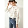 French Linen Ruffle-Edge Lace Shirt A6006: Slimming Loose Fit 2025