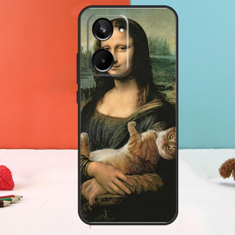 Funny Cat Art Aesthetics For Realme 15 14 10 11 12 13 Pro Plus C67 C65 C63 C61 C35 C55 C53 C51 C71 C75 GT7 Pro Case