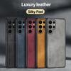 Funda S26 S25 Ultra Plus Funda de Piel de Oveja de Lujo para Teléfono Samsung Galaxy S26 S25 S24 S23 S 26 Ultra Plus Fundas Cubierta Trasera