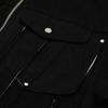 Champagne Blank Aesthetic Heavy Cotton Hidden Detail 2-Way Jacket Black