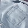 Bumbac Primăvară Toamnă Cămașă Denim cu Mânecă Lungă Bărbați Casual High Street Îmbrăcăminte Masculină Top Cămașă Clasică Palton