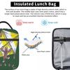 Isolierte Lunchtasche mit Curious George und Blumenmuster für Damen Kinder Tragbare Lebensmittelboxen Thermische Lunchbox Tragetasche