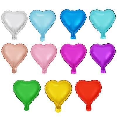 Placa de Luz con Forma de Corazón de 10 Pulgadas Globo de Papel de Aluminio Decoración de Fiesta Escena de Propuesta Confesión Arreglo de Ambiente Amor Globo de Película de Aluminio