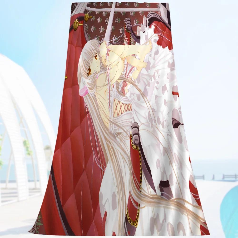 

Аниме Chobits Классическое Микрофибровое Одеяло Быстросохнущие Пляжные Полотенца Большой Размер Печать Супер Впитывающее Полотенце-Одеяло для Бассейна W30*H60(CM)