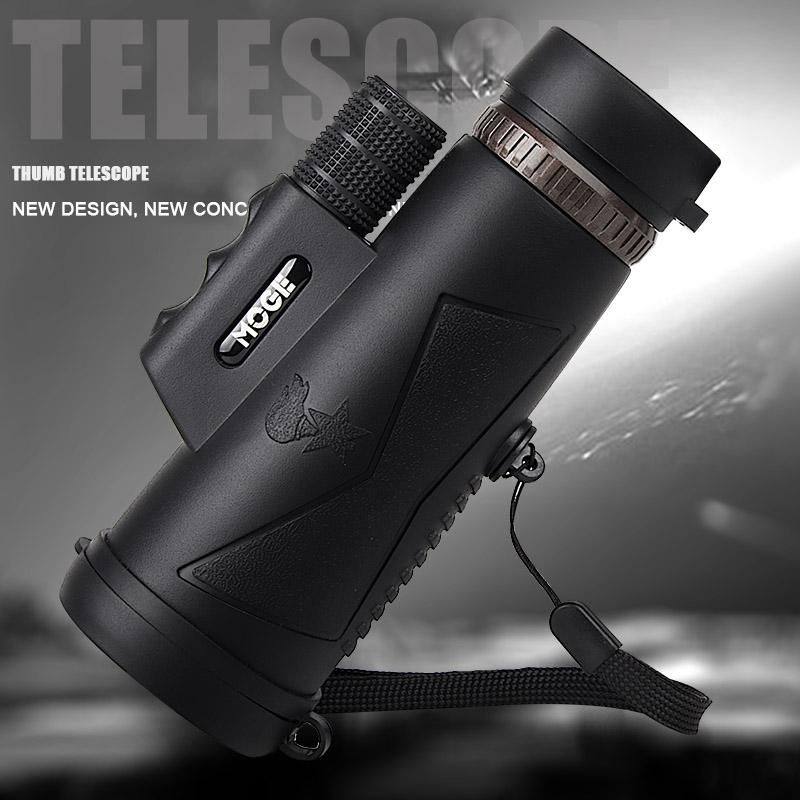 Telescopio Portatile da Campeggio all'Aperto Monoculare ad Alta Definizione Visione Notturna in Condizioni di Scarsa Illuminazione Per Caccia Con Treppiede e Morsetto a Molla