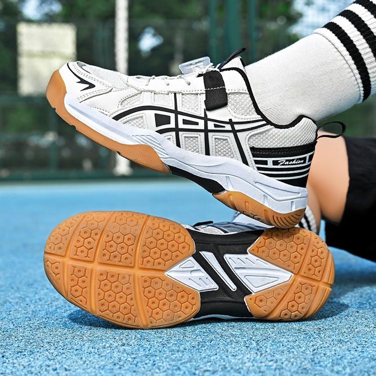 Professionelle Jungen und Mädchen Teenager Kinder Badminton Schuhe Einstieg Ultra-Leicht Stoßdämpfende Sportschuhe Atmungsaktiv Bequem Trainingsschuhe