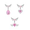 Anéis de Umbigo em Forma de Coração Rosa Aço Inoxidável Anéis de Piercing de Umbigo em Forma de Coração Para Mulheres Meninas Anéis de Piercing Corporal Sexy