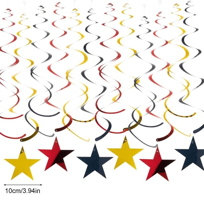 30pcs Elegant Star Hanging Swirls For Festival And Parties Decorations Designed For Easy Installation And Stable Use