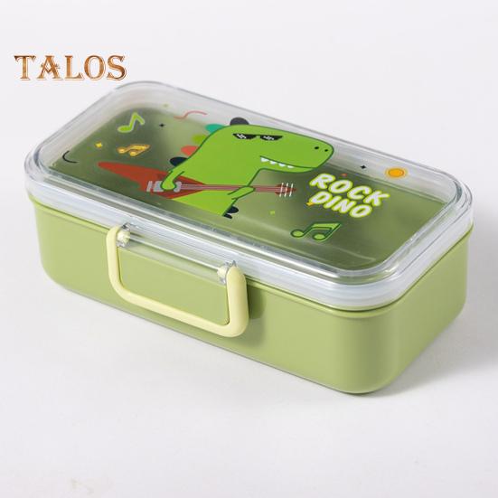 700ML Kids Bento Lunch Box Leak-proof Snack Box Cartoon BPA-Free Easy Carry Children Meal Prep Container with for School And Outdoor Adventures