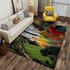 Colorful Landscape Carpet with Sunset, Fields, Pathway, and Trees Suitable for use as an anti-slip for living room bedroom sofas