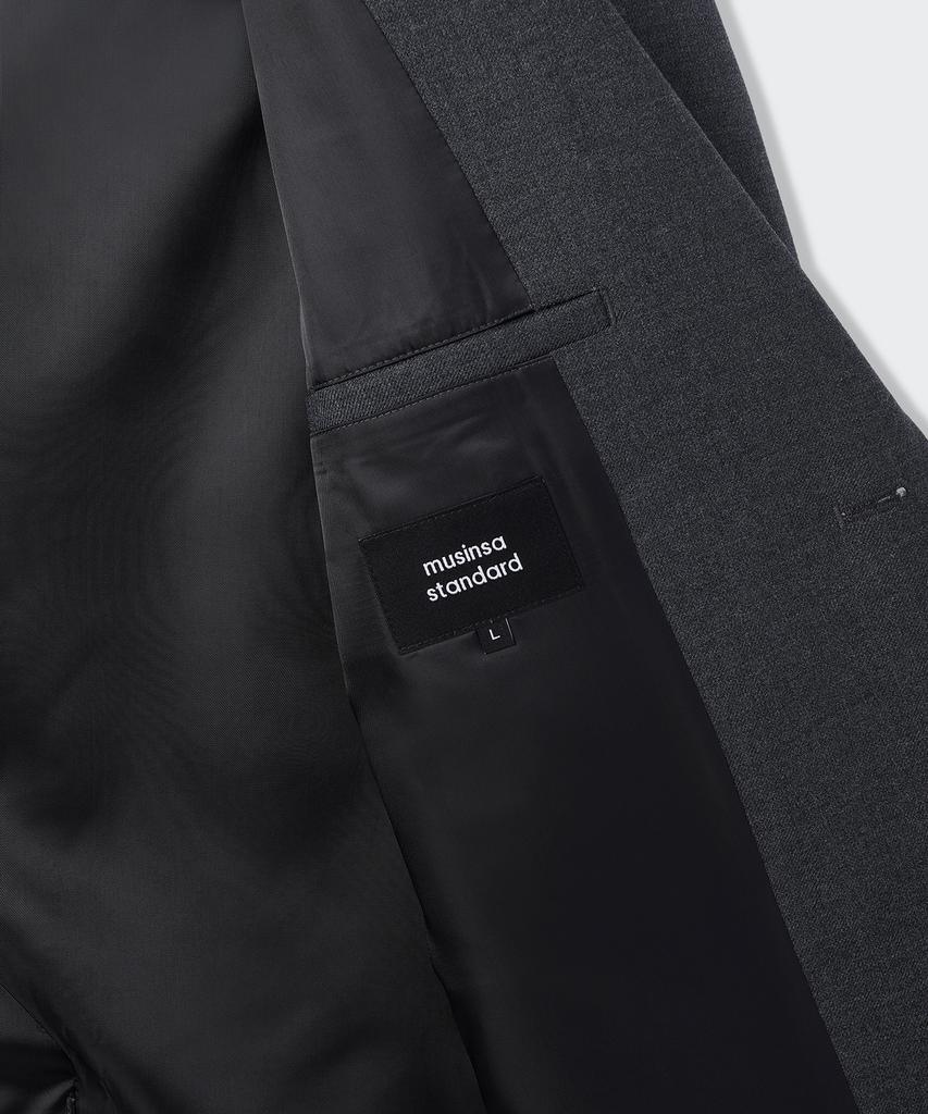 MUSINSA STANDARD [City Workers] Wool Blend Blazer [Charcoal Grey]