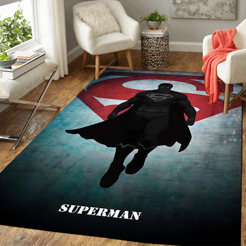 Super Hero Tech Style Area Rug Soft Non-Slip Durable Floor Mat for Bedroom Living Room Decor