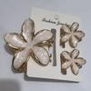 3Pcs Women Hair Claw Enamel Surface Anti-slip Teeth Flower Shape Back Head Hair Clip Lightweight Hair Accessory