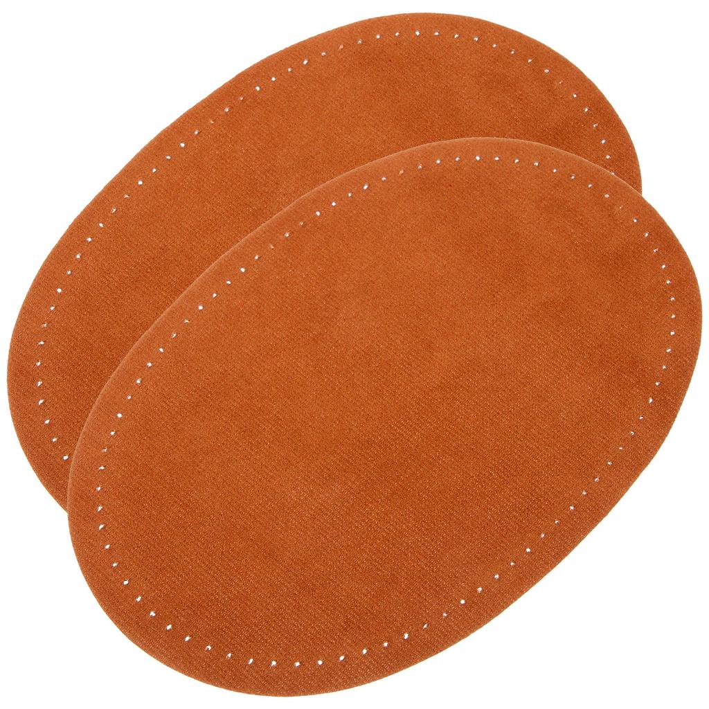 1Pair DIY Soft Lint Elbow Patch Oval Shape Sewing Appliques for Jackets Sweaters Clothes Repair Decorative Sewing Patch