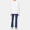 Calvin Klein Jeans Fleece Crewneck Letter Print Long Sleeve Sweatshirt Women sweatshirt White J224177-YAF