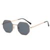 Metal Polygon Sun Glasses 2025 New Fashionable Women Retro Personality Trendy Concave Design Golden Sunglasses