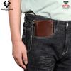 Humerpaul Genuine Leather Men Wallet Rfid Slim Card Holder with Anti-lost Pocket