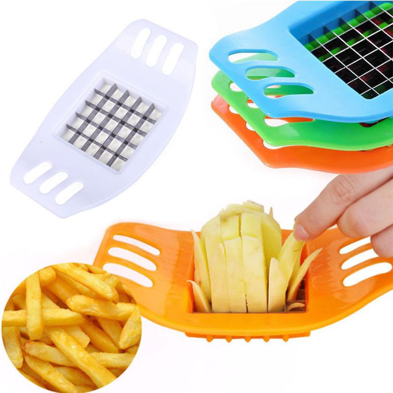 Stainless Steel Potato Cutter French Fries Cutter Potatoes Cutter Chopper Chips Making Tool Home Kitchen Gadgets Accessories New