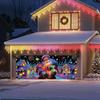Julgarageportsöverdrag 13x6 fot UV Fluorescerande Säsongsbetonad Dekoration Garageportsdekor Bakgrund För DIY-entusiaster Hem