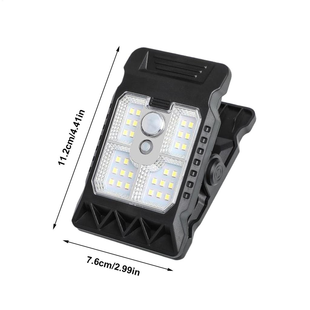 Solar Clip Light Outdoor Portable Waterproof Body Sensor Lamp Courtyard Garden Lamp Patio Home Camping Wall Lights