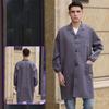 Work Coat Lapel Long Sleeve Single Breasted Easy Care Wrinkle Resistant Work Jacket with Large Patch Pockets Functional Workwear