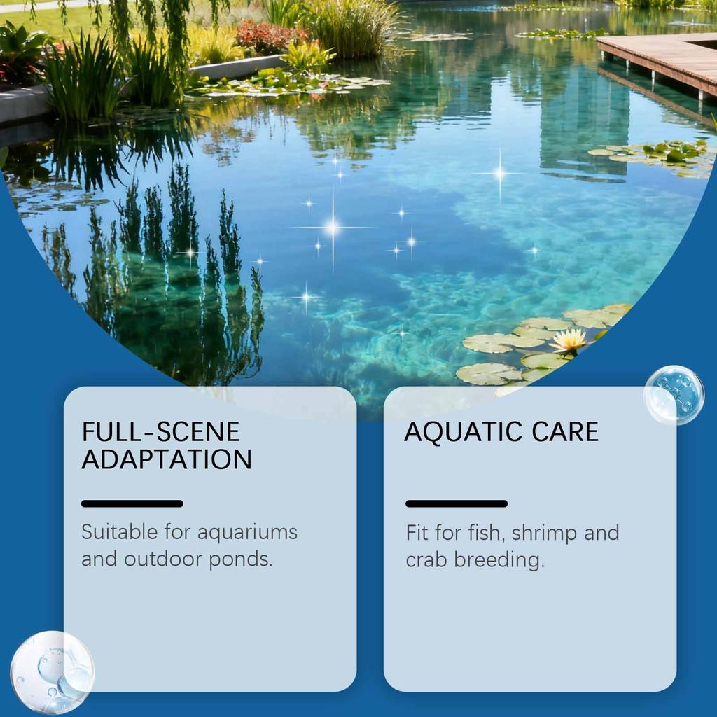 Water Quality Care Powder Gentle Purification of Aquariums, Outdoor Ponds, and Water Features for Clear and Bright Water, Daily Maintenance