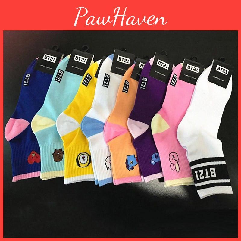Bts Bangtan Kpop Jungen Lange Socken Cartoon Puppe Chimmy Shooky Hohe Strümpfe