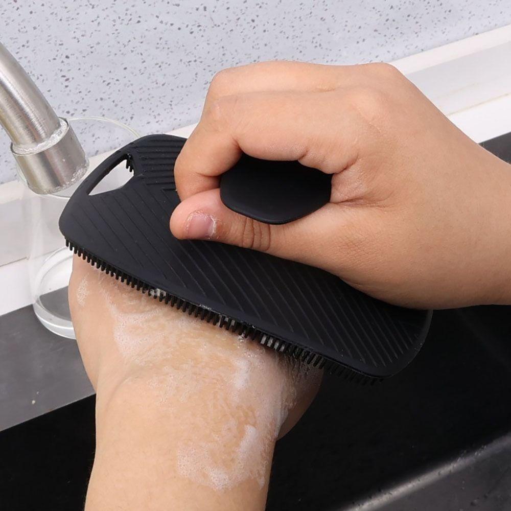 1Pcs Black Grey Massage Bath Brush Soft Body Cleansing Scrubber  Bath Supplies