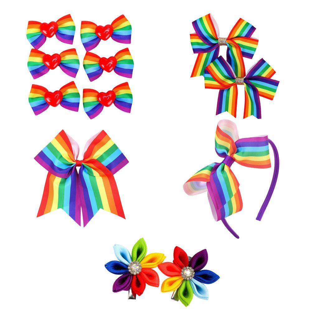 Girls Hair Clip Rainbow Women Kid Hairgrips Colorful Headdress Barrettes Rainbow Shape Sweet 2000s Girls Hairpins