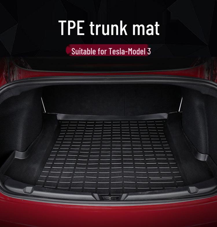 Tesla Model 3/Y Front Storage Box and Trunk Mats – TPE Rubber Accessories