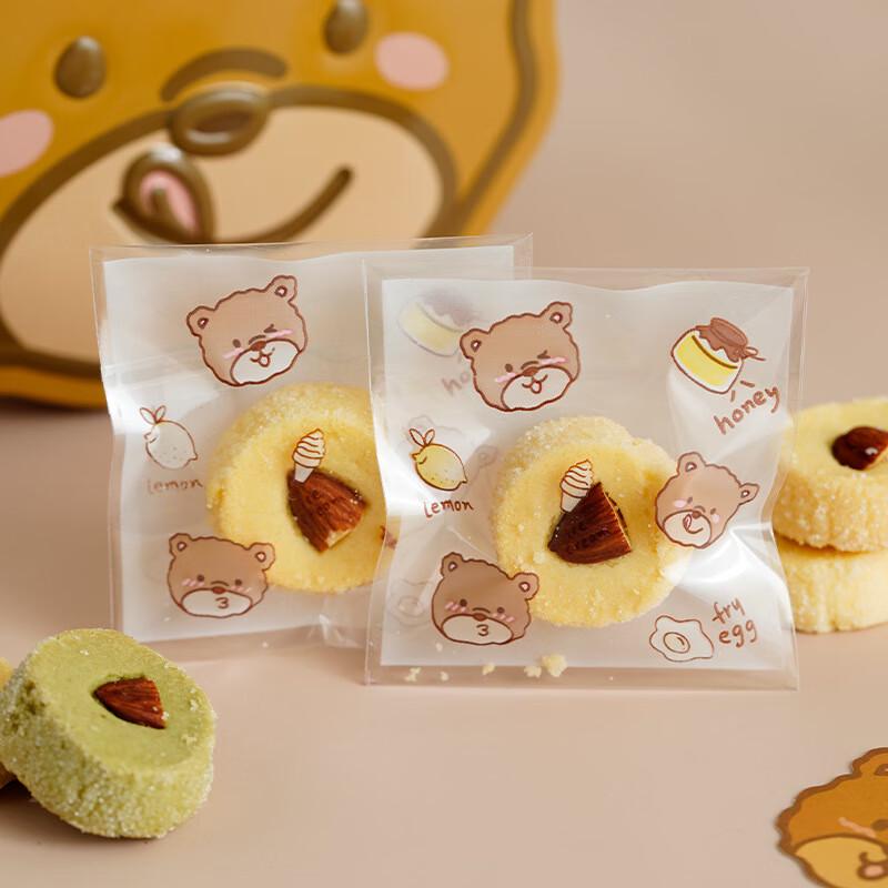 Transparent Cartoon Self-Sealing Cookie Bags
