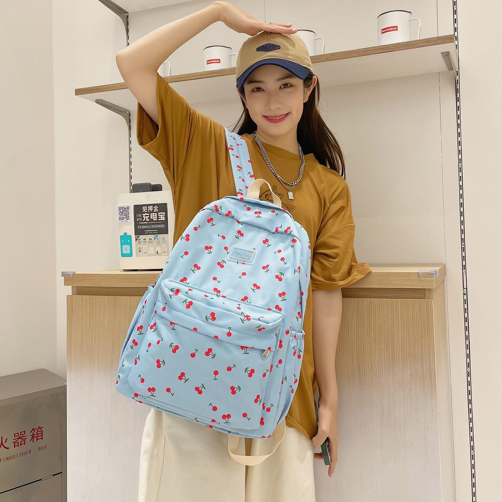 Sommer Neu Koreanischer Streetstyle Trend Studenten Nylon Rucksack Frisches Obst Lässig Paar Rucksack