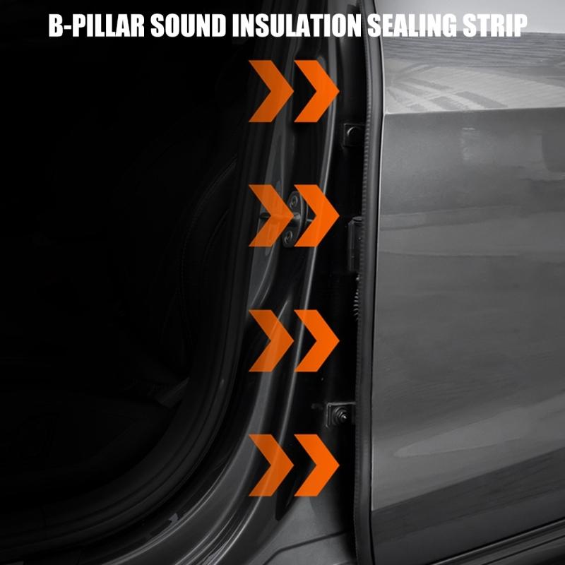 2Pcs Car Door Seal Strips Rubber Noise Reduction Trim Automotive Rubber Sealing Strips Set Suitable for Dashboard Space