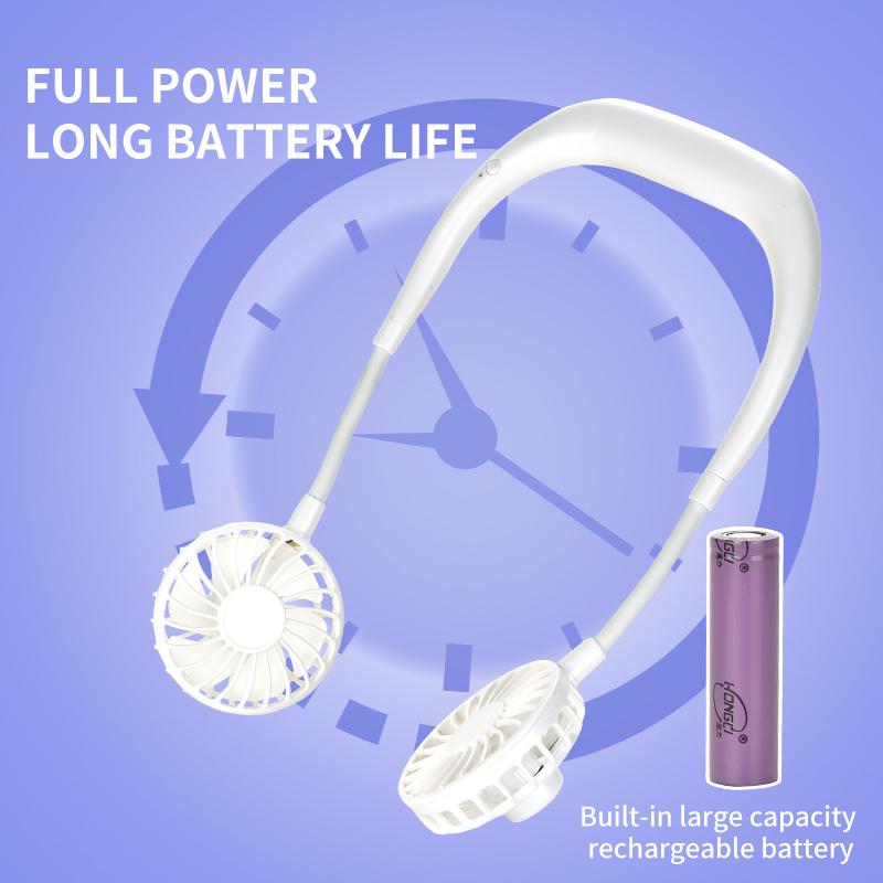New Arrival Wearable Neck Fan for Outdoor Rechargeable Mini Usb Portable Cooling Fan