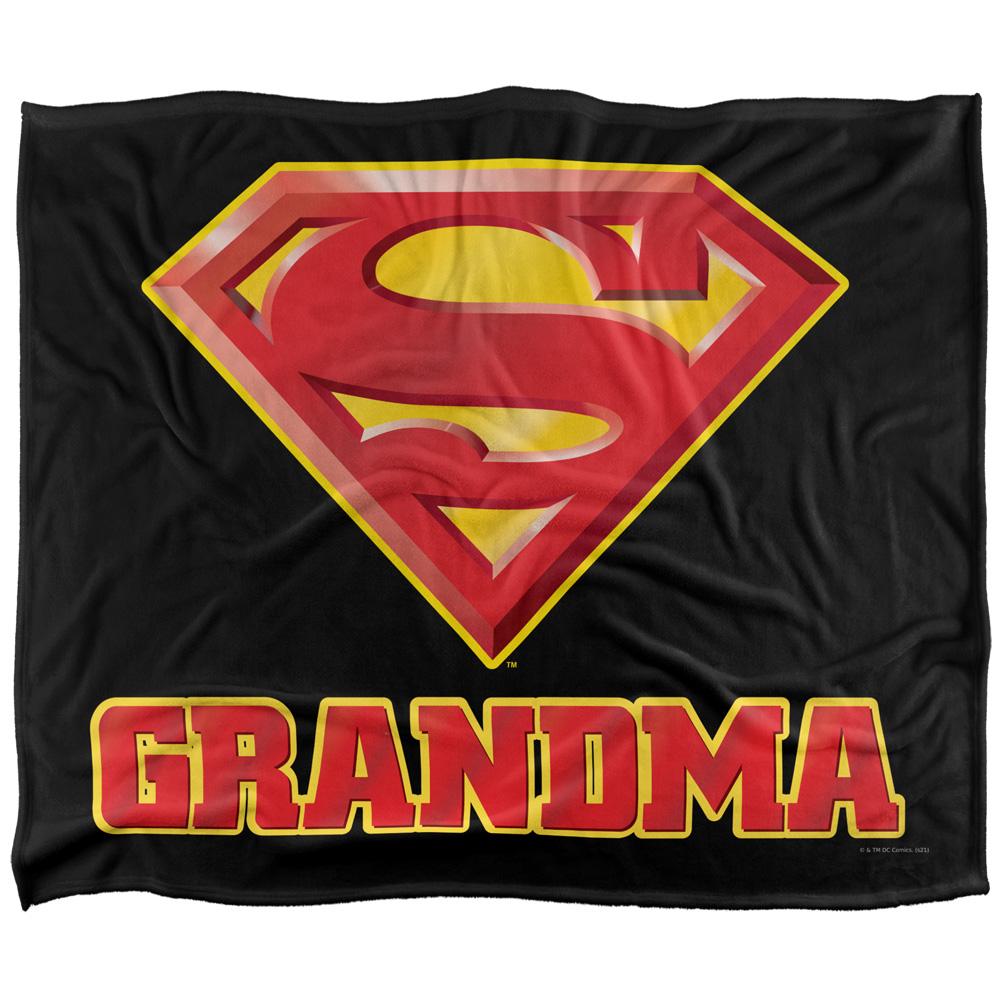 Superman Grandma Logo Blanket
