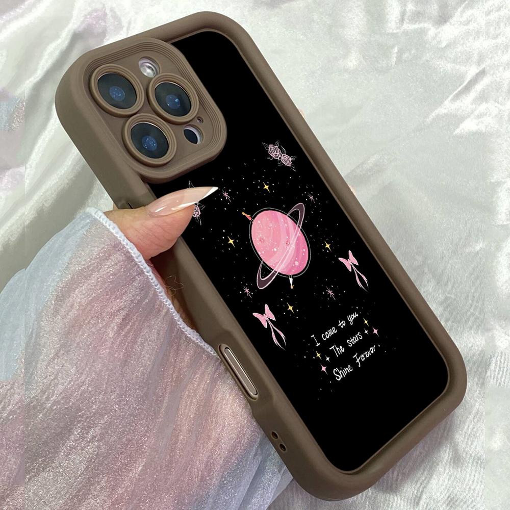 

JT500 Space Planet Starry for iPhone 17 16 15 14 13 12 Pro Max Samsung S26 S25 Ultra A17 A07 A56 A16 A06 A05 A15 Xiaomi 15T Redmi 15c 14C Soft Case Redmi 15C 4G/5G(171.6) коричневий