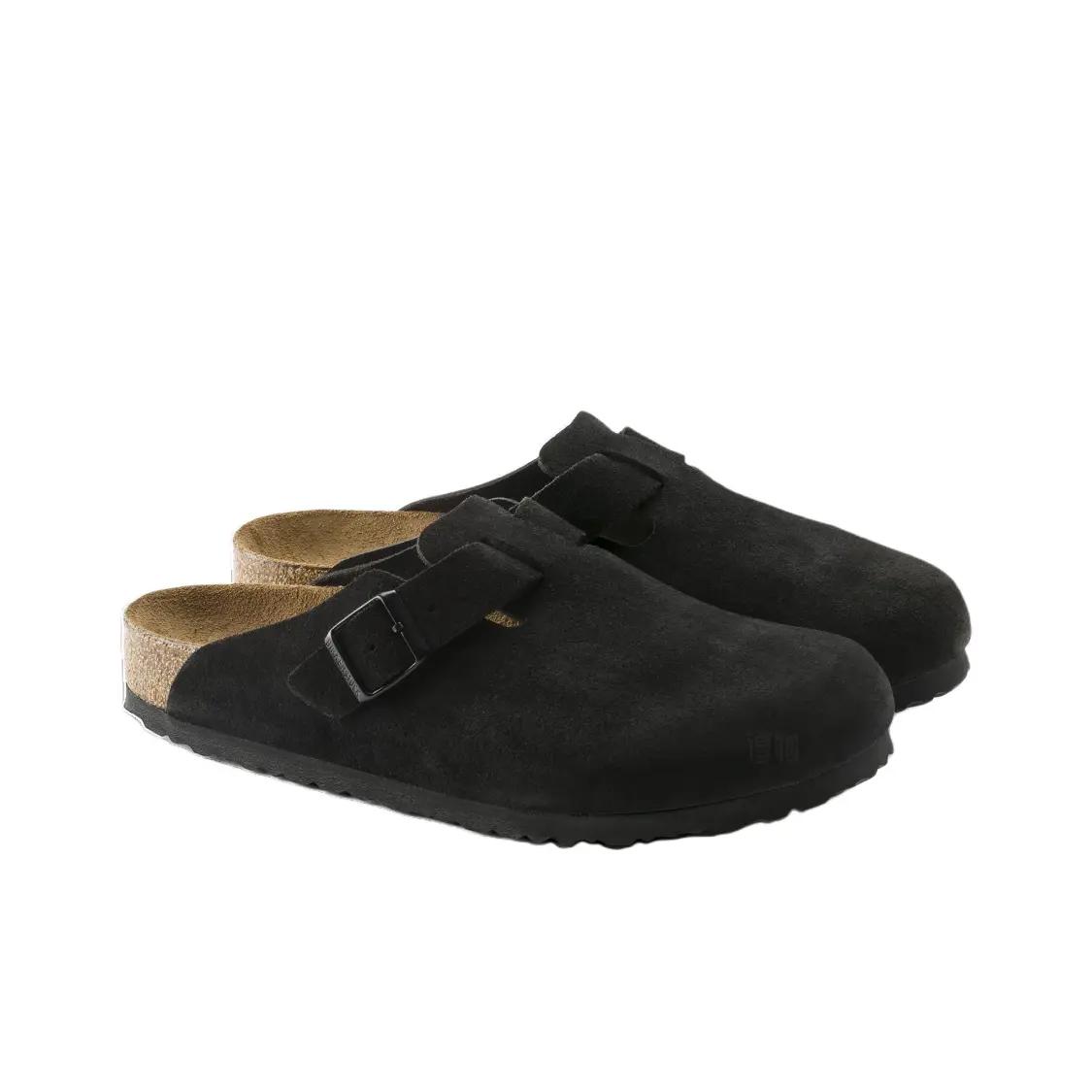 Birkenstock Boston Soft Footbed Unisex Retro Round Toe Thick Sole EVA Clogs Black Regular Fit 0660471 40
