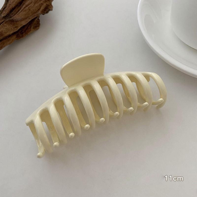 Korean Fashion Coffee Beige Large Hair Claw Solid Color Acrylic Hairpin Barrette Hair Clips Headwear Women Hair Accessories