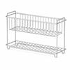 Double Layer Stainless Steel Kitchen Dish Drying Rack Countertop Storage Basket Bathroom Cosmetic Organizer