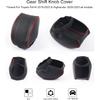 for RAV4 -2025 Gear Shift Knob Cover, Genuine Leather Interior Protective Gear Shift Trim for Toyota Highlander -2025- Red Trim