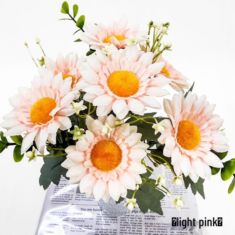 Nordic Style High-Grade Sunflower Mini Fake Flower for Wedding and Home Decoration.