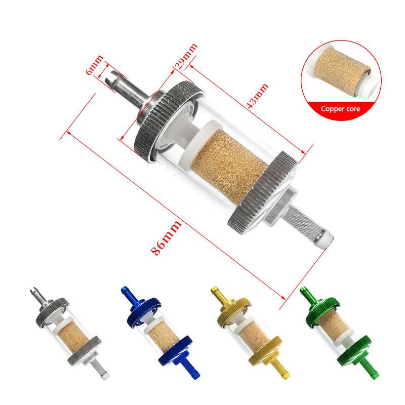 Motosiklet Evrensel Alüminyum Alaşımlı Kabuk Bakır Çekirdek Yağ Filtresi Dirt Pit Bike Benzin Hattı Yakıt Filtresi İçin Uygun