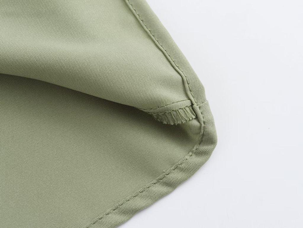 2024 Summer Women's European & American Style Long Sleeve Belted Casual Dress