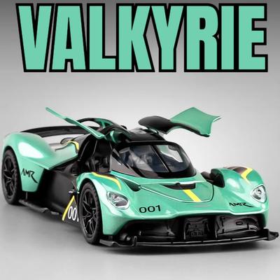 Nové 1:32 Aston Martin Valkyrie AMR 001 Supersportovní auto Slitina Odlévaný kovový model auta Zvuk a světlo Sběratelské koníčky Narozeninový dárek